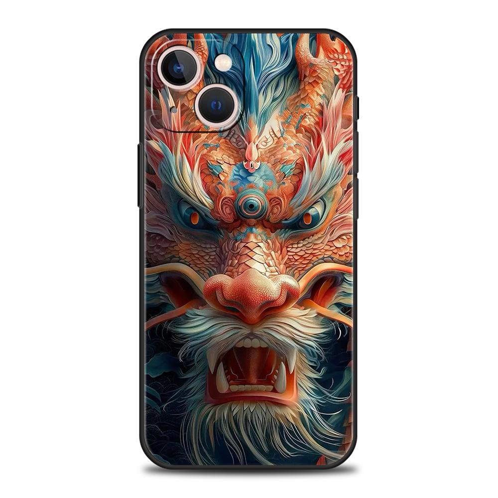 

Чехол для телефона с изображением мультяшного дракона для iPhone 16 15 14 13 12 Pro Max XR XS X 11 7 8 Plus, противоударный, мягкий, силиконовый чехол, сумки Capas for iPhone 13