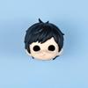 YMY Ob11 Obitsu Jointed Doll Head Toy BJD Head Accessories with Glass Eyes and Full Head Makeup for Halloween Boys and Girls 1/12