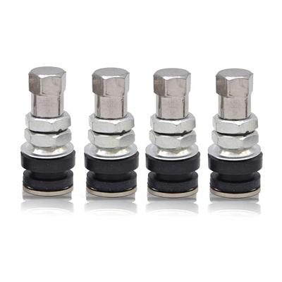 Válvulas Metálicas Tubeless Convenientes e Exquisitas Válvulas de Ar Retas Conjunto de 4 Resistentes ao Calor Núcleo Curto