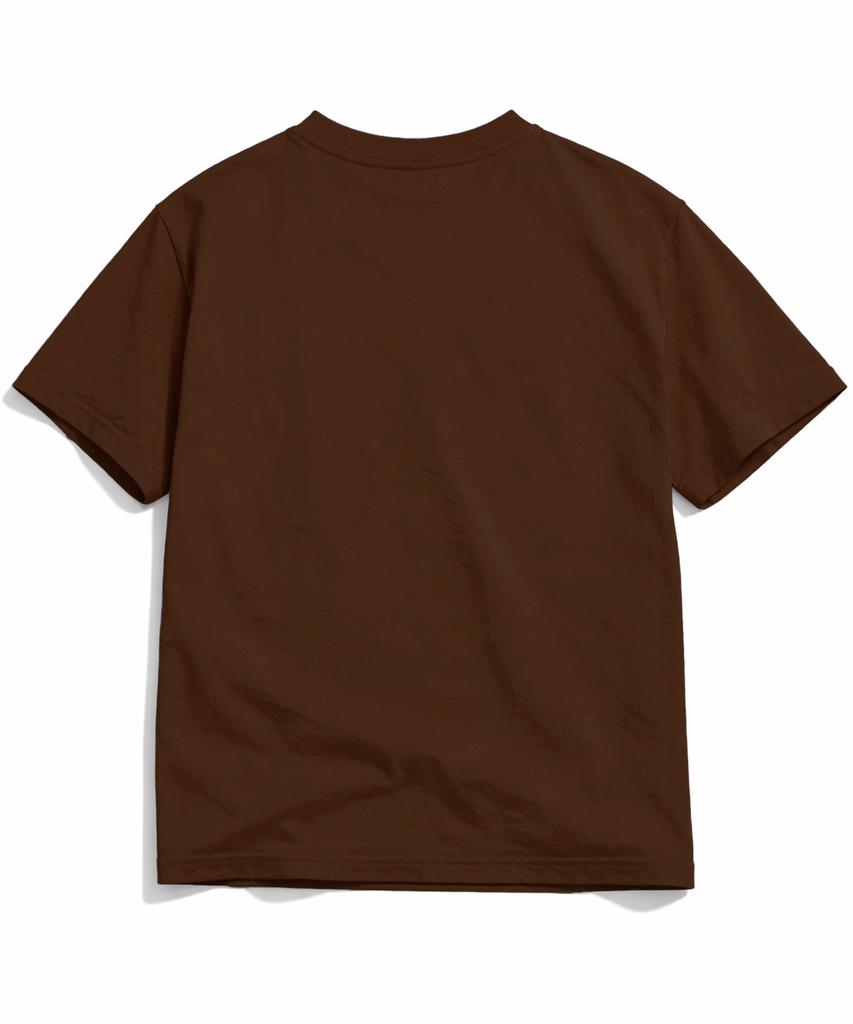 NP STUDIO Sound Note Oversized Short Sleeve T-Shirt [ Brown ]