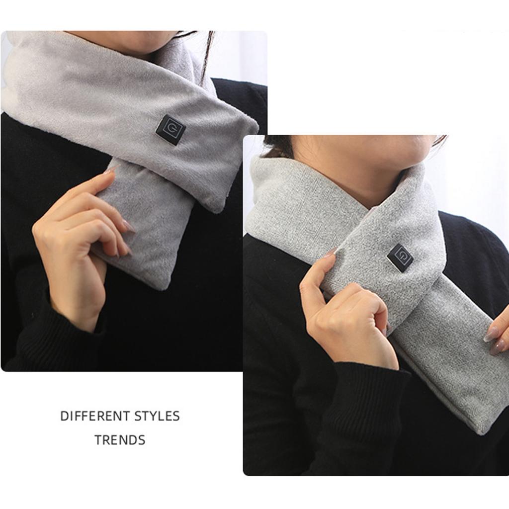 Heated Scarf Soft Neck Warmer USB Charging Heating Scarf 3 Speed Temperature Adjustment Neck Scarf