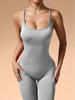 Women's Seamless Cross-Back Jumpsuit with Adjustable Straps for Fitness and Dance