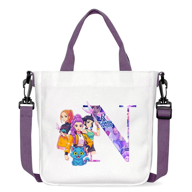 Kids Girls Sajaboys Rumi Mira Zoey Printed Student Lightweight Crossbody Bag Casual Canvas Shoulder Bags