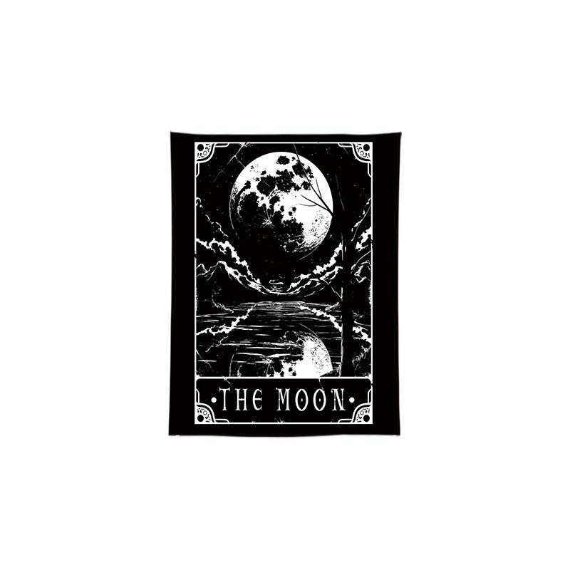 Black White Tarot Card Tapestry Wall Hanging Home Decor for Room Dorm Aesthetic Print Wall Art