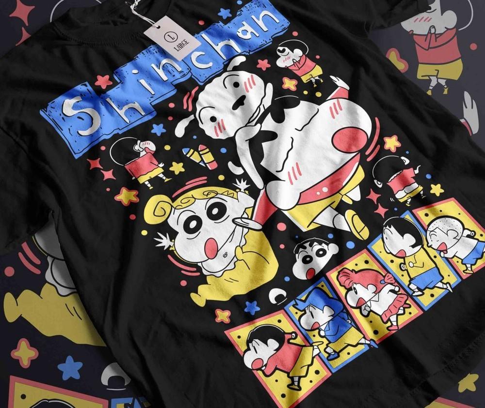 

Футболка Crayon Shin Chan Shimamura Смешное аниме Япония каваи Подарочная футболка Все размеры 4XL