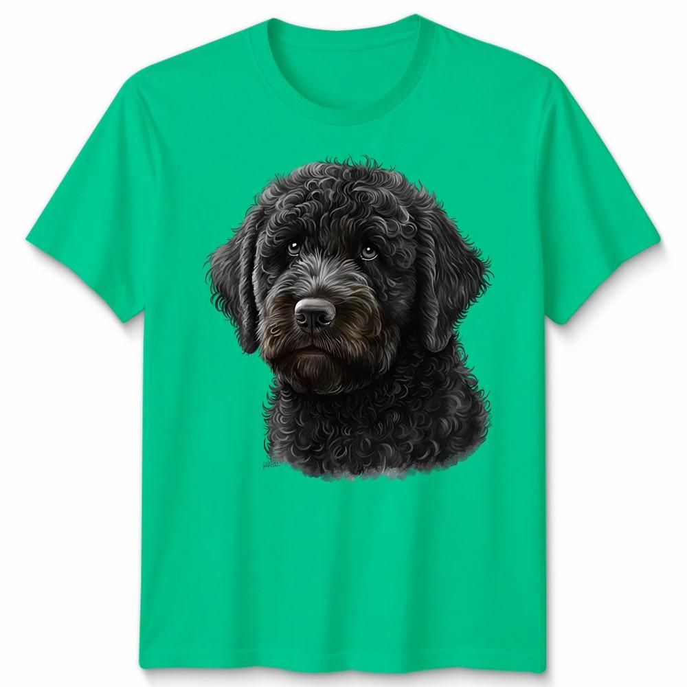 Portuguese Water Dog Portrait Graphic Tee Animals Dogs Unisexs TShirt Unisexs Tee S