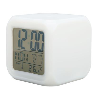 Kinder Digital Uhr LED 7 Farben Nacht Leuchtende Temperatur Display Tragbare Einfache Bedienung LED Uhr