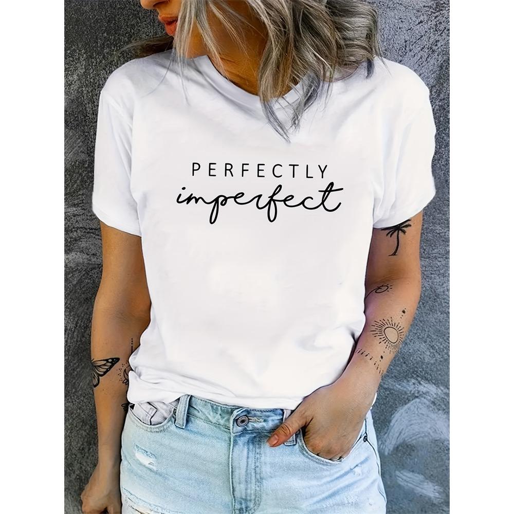 Summer Women's T Shirt Vintage Patchwork Pattern Tee Short Sleeve Women's Casual Short Sleeve Tee Round Neck Commuter Clothing
