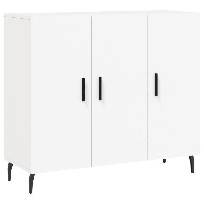 VidaXL Buffet blanc 90x34x80 cm bois d'ingénierie 828124