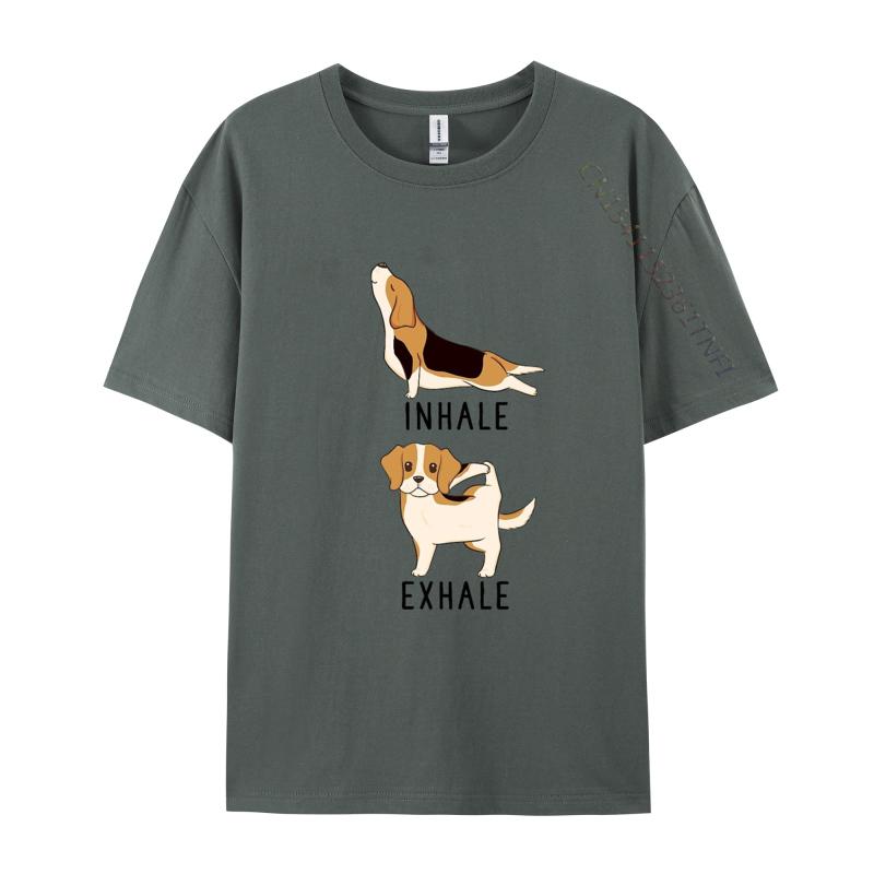Inhale Exhale Beagle Yoga Tshirt Unisex Humorous TShirt Cotton Tees Harajuku TShirt Anime Printed Tshirt