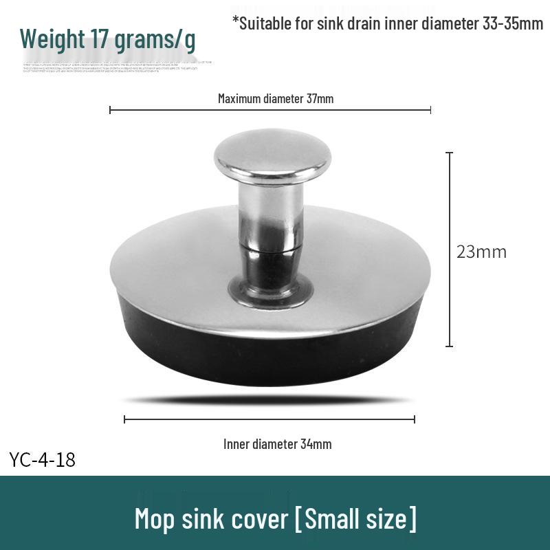 Universal Rubber Drain Stopper for Sinks and Bathtubs