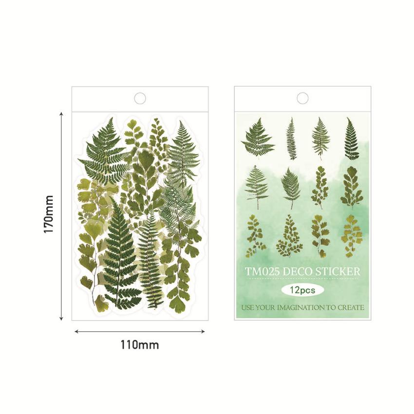 Plant Flower Floral Decorative Journaling Supplies Big Size Transparent Waterproof Cottagecore Stickers DIY Sticker 5 Styles