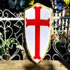 Medieval Heater Shield – Templar Cross Design, 60 Cm, Wall Décor & Role Play