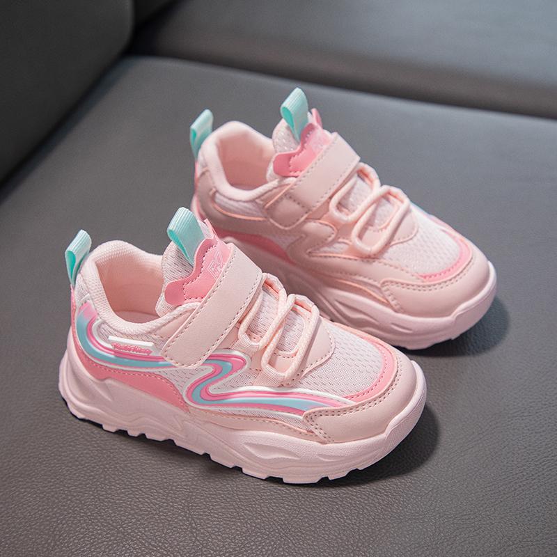 

Детская модная повседневная дышащая спортивная обувь, детские студенческие удобные кроссовки для бега на мягкой подошве для мальчиков и девочек 26 розовый