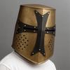 Brass Crusader Helmet , Knight Great Helmet , Templar Cosplay Helmet, Halloween Gift, Best Gift For Him