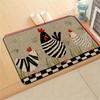 Farm Chicken Carpet Rug Home Decoration Hen Floor Mat Kitchen Vintage Black White Country Style Carpets for Living Room