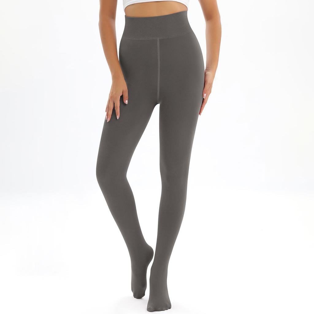 Nessaj Winter Women Leggings High Elasticity Plus Size Tights Plus Velvet Leggings With Socks 320g