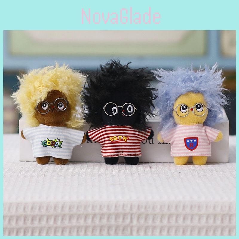 Plush Doll Keychain With Cute Cartoon Design For Backpack Decor And Accessories
