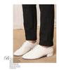 Men's Black & White Shiny Leather Low Heel Modern Dance Shoes with Soft or Fur Sole