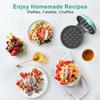 CROWNFUL Mini Waffle Maker, 4" Chaffle Maker with Compact Design, Easy to Clean, Non-Stick Surface, Recipe Guide Included, Perfect for Breakfast,