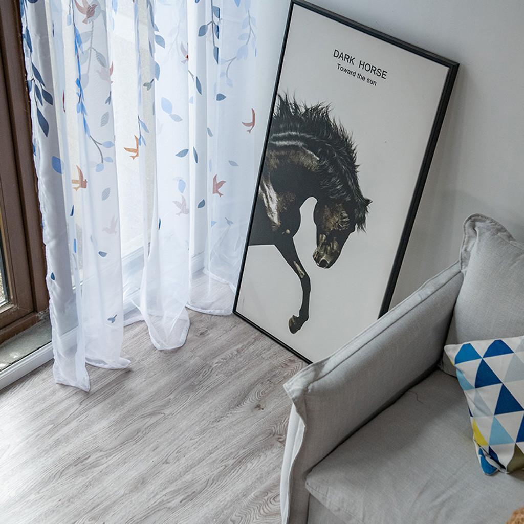 Leaves Sheer Curtain Tulle Window  Voile Drape Valance 1 Panel Fabric