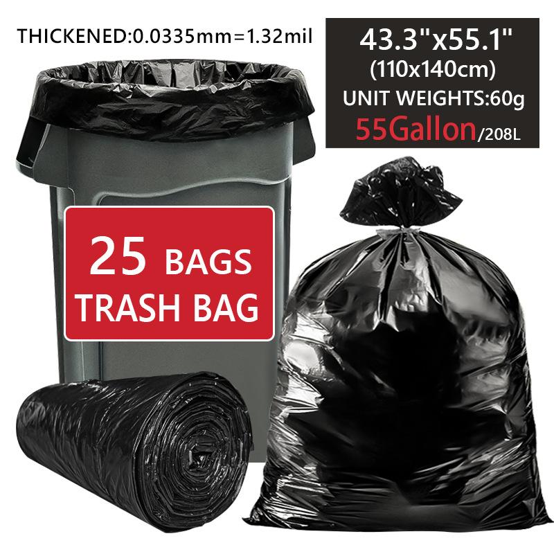 Extra Large Thickened Drawstring Garbage Bags, Tear-Resistant Portable for Home Kitchen Dorm, Heavy-Duty Household Trash Bags RQSL-BH-2519-51