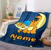 Custom Name Garfield Dreams Flannel Blanket Throw Blanket Soft Warm Sofa Bed Decor Unique Gift