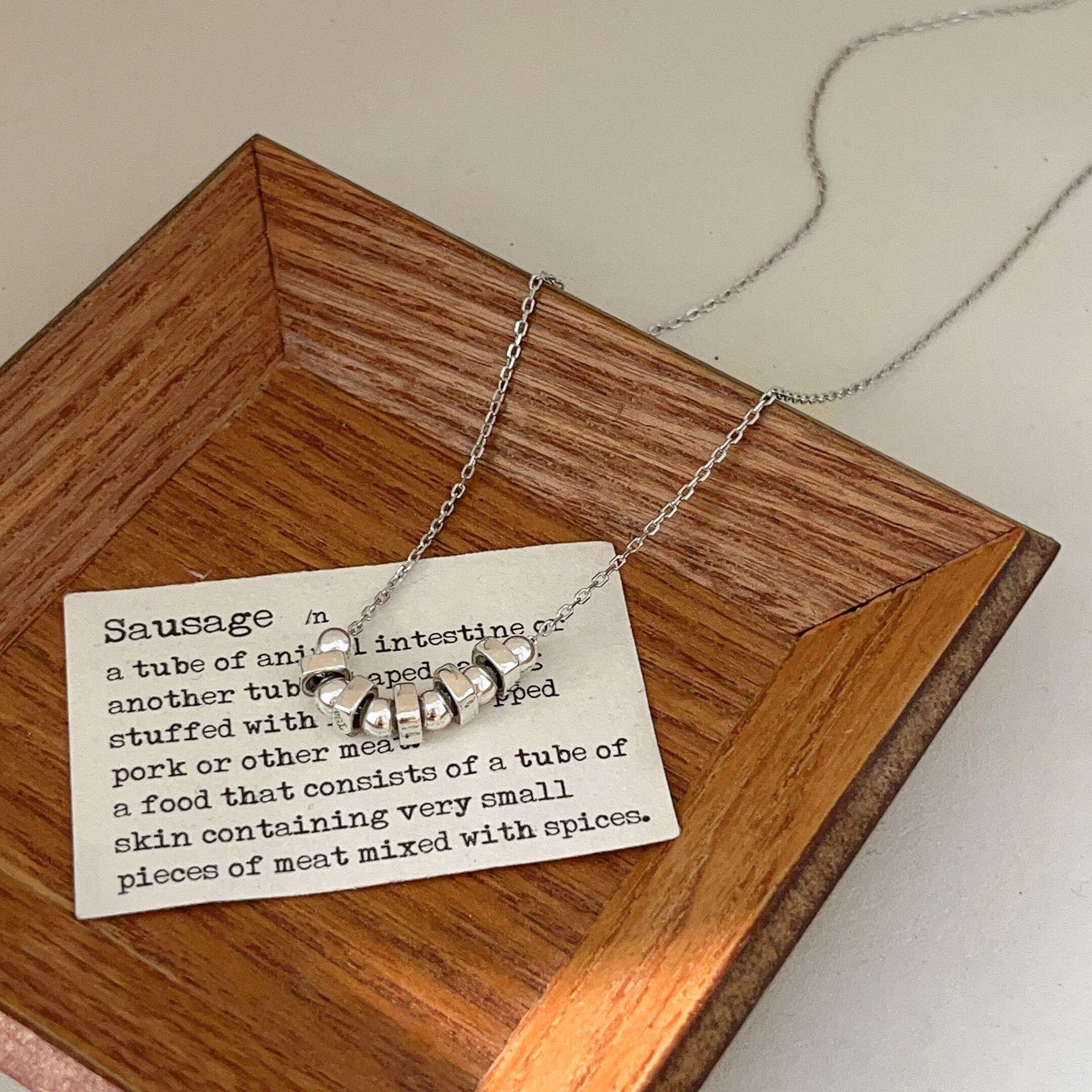 

Yinruitai S925 Стерлинговое Серебро Ожерелье-обертка из бусин - Элегантная корейская цепочка для ключицы для женщин 925 Silver