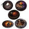Indoor Holiday Theme Rug Halloween Round Area Rug, 3D Optical Illusion Doormat for Living Room, Scary Floor Mat Non Slip Absorbent Mat, Washable