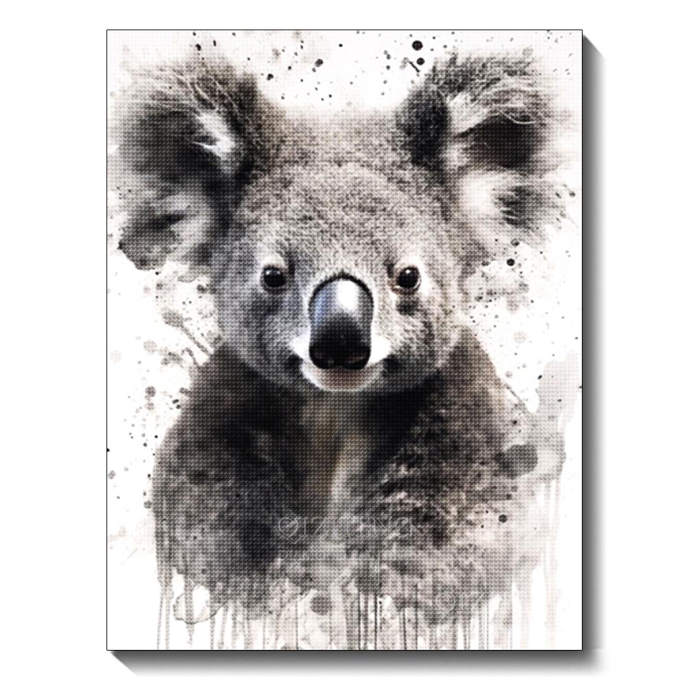 Black and White Animal Diamond Art Painting Dog 5D Full Diamond Mosaic Embroidery Cross Stitch Set Home Decoration Diy