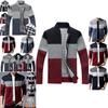 Mens Zip Up Cardigan Sweater Shawl Knitted Jumper Coat Jacket Warm Knitwear Tops