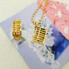 Ruyi Gold Plated Abacus Necklace Pendant - Copper Jewelry Gift