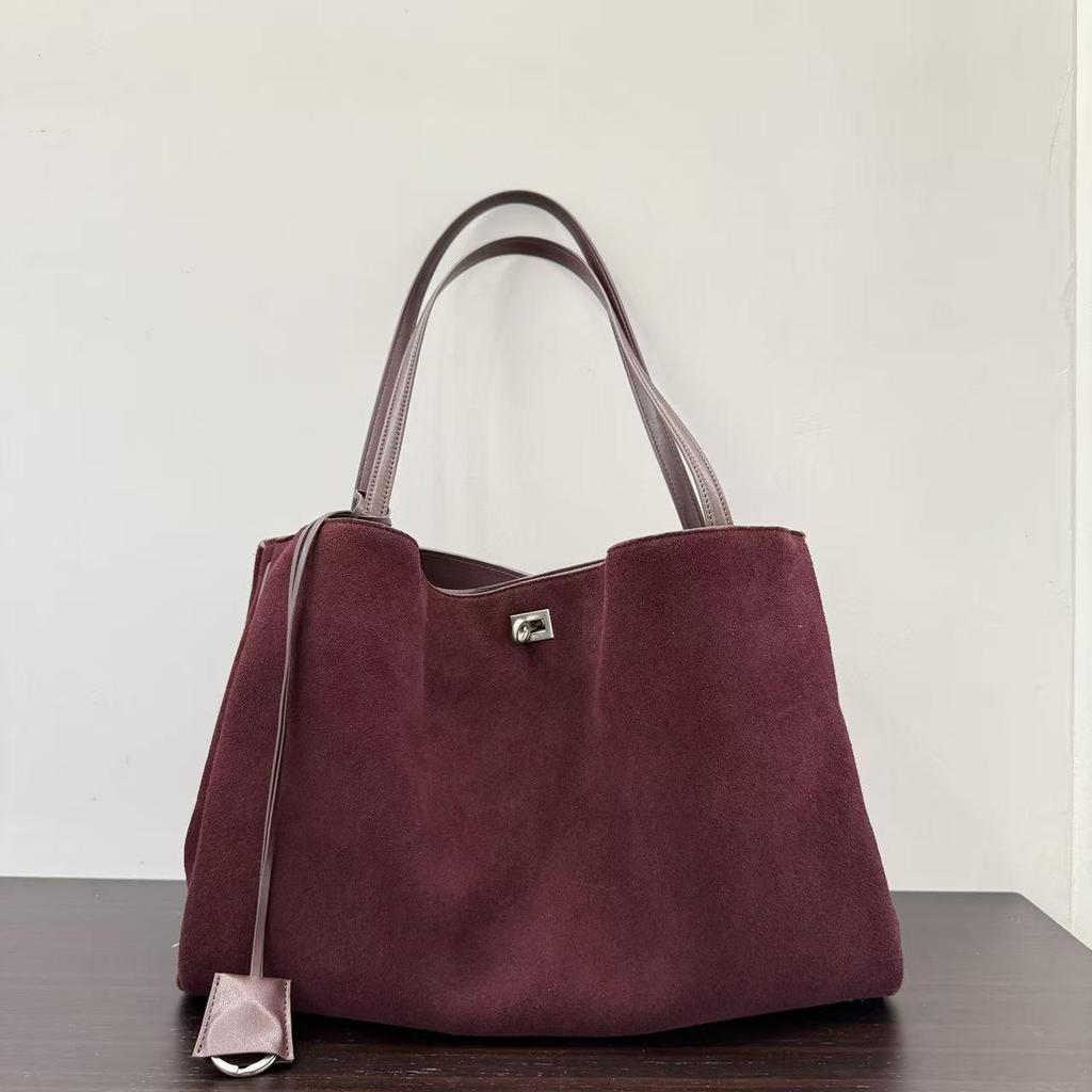 B's Trendy Frosted Genuine Leather Shoulder & Crossbody Bag for Autumn/Winter