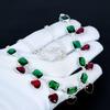 Red Garnet Heart Gemstone Necklace 925 Sterling Silver Necklace Green Tourmaline Necklace Bohemian Handmade Silver Necklace Gift Fort Mother