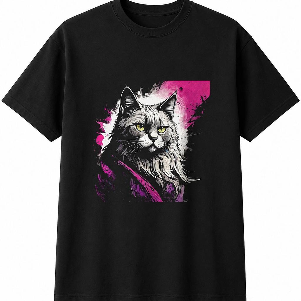 Anime Space Cat Mens Womens T-Shirt Sci Fi Unisex Novelty Gift Sizes S–5XL