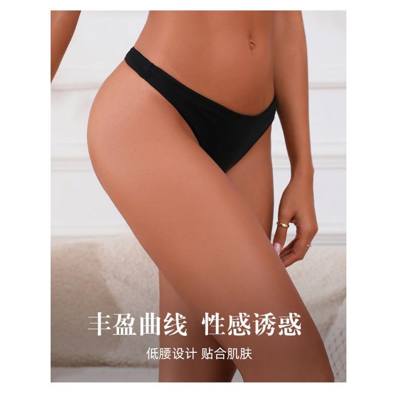 Women Sexy Seamless Low Waist Thong Panties Breathable Hip Lifting Solid Underwear