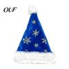 Reusable Christmas Costume Wear Santa Hat with Red Sequin, Plush Velvet Party for Accessories Adults, Festive Holiday Accessory Xmas New Year