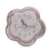 Cute Alarm Clock Flower Shape Quiet Low Noise Transparent Small Alarm Clock for Living Room Bedroom