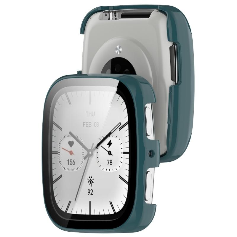 Smartwatch Cover Shell Case with Tempered Glass Film for Active 2 Square Screen Protector Film Cover Scratchproof Case