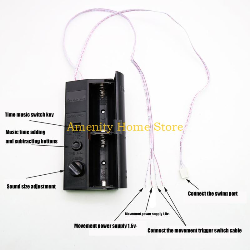 F26C Musical Pendulum Clock Movement Wall Clock Mechanism Repairing Chimes Music Box Replacement Accessories Repair Parts Kits