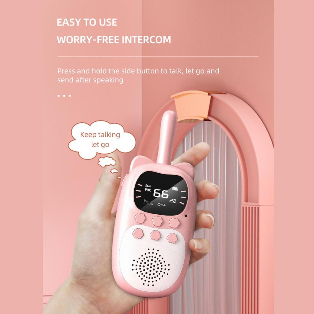 2-pack Barn Walkie Talkies 22 Kanaler Tvåvägsradio 3 KM Räckvidd Handhållen Original