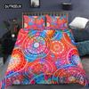 Ethnic Bohemian Mandala Duvet Cover King Queen European Flowers Vintage Bedding Set Geometric Retro Style Polyester Quilt Cover