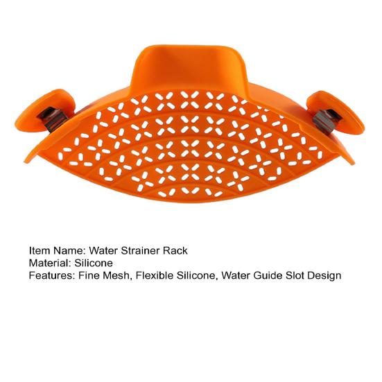 Practical Fine Mesh Silicone Pot Side Drainer Noodles Vegetables Fruits Water Filter Baffle Kitchen Supplies