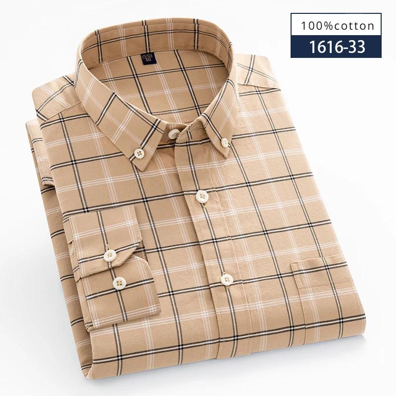 New in shirt hight quality 100%cotton oxford long-sleeve shirts for men slim fit formal shirt soft office elegants white clothes