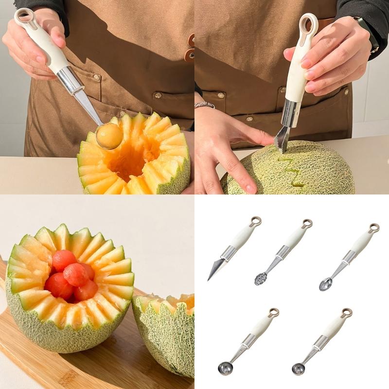 Ergonomic Handle Melon Baller Spoon Kitchen Tool Ice Cream Spoon 304Stainless Steel Texture Perfect for Ice Cream Fruits