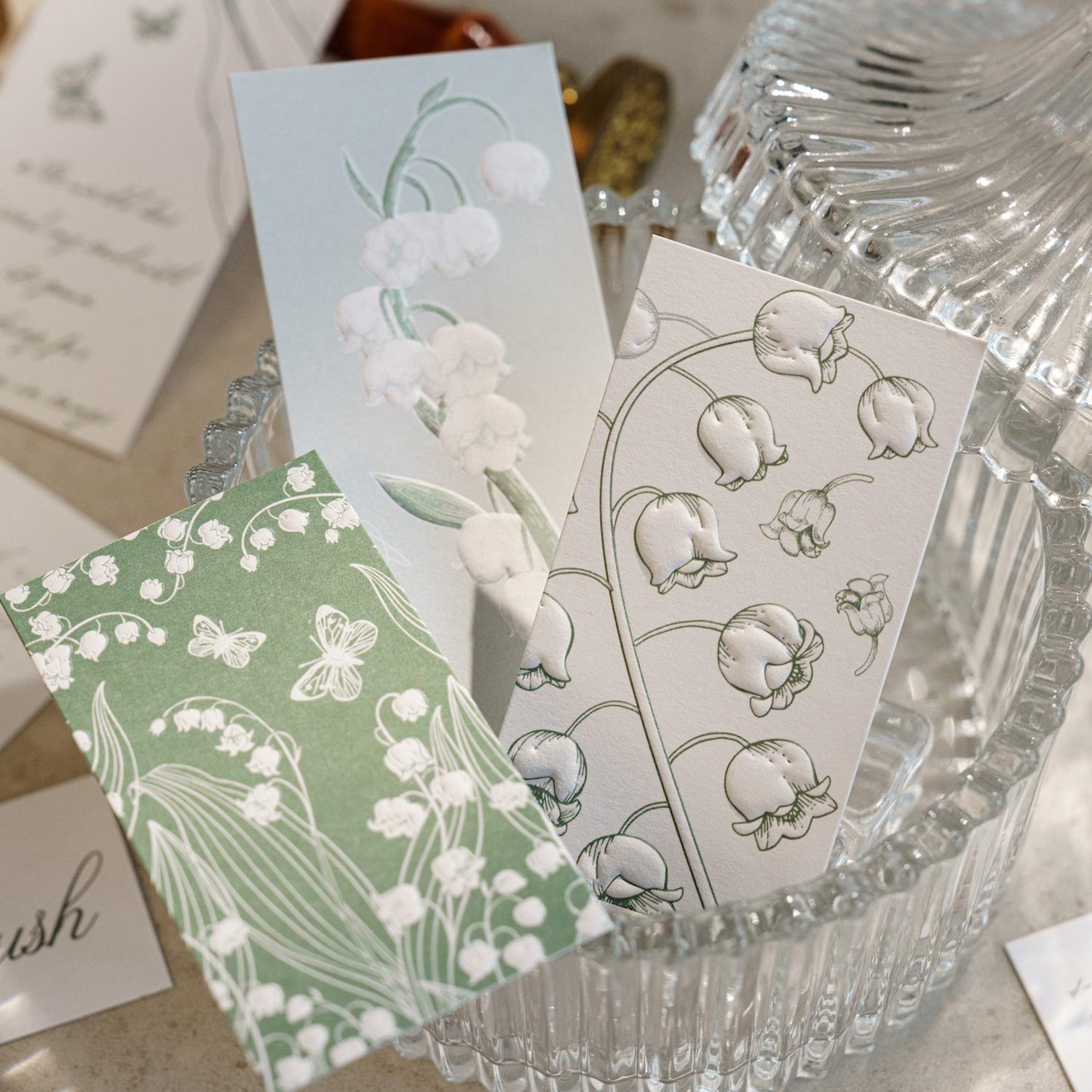 20 шт. набор закладок «Ландыш» рельефный цветок бумажный маркер для страниц для книг — фото 6