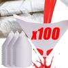 100-10pcs Car Disposable Paper Filter 190 Mesh Purifying Straining Cup Paint Spray Mesh Conical Nylon Micron Paper Funnel Tools