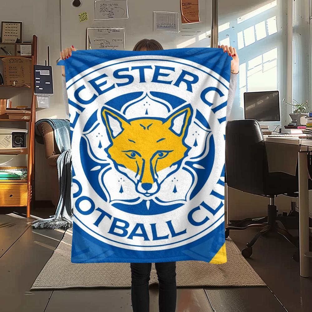 1pc leicester city Print Flannel Blanket, High quality Comfortable for All Seasons, Home Decor, Warmth and Comfort, Perfect for Christmas Gifts70