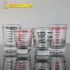 30ML/60ML/90ML Glass Measuring Cup Scale Supplies Espresso Shot Glass Liquid Glass Ounce Cup Kitchen Measure Coffee Tool Barista