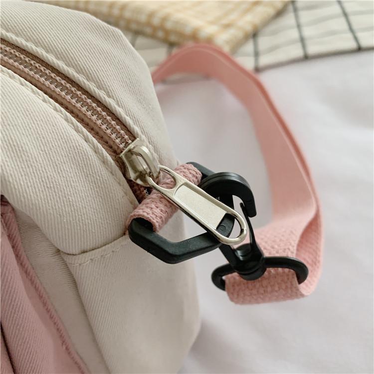 Japanse Style Kawaii Shoulder Canvas Bag Girls Student Small Mutipockets Transparent Crossbody Bags Women New